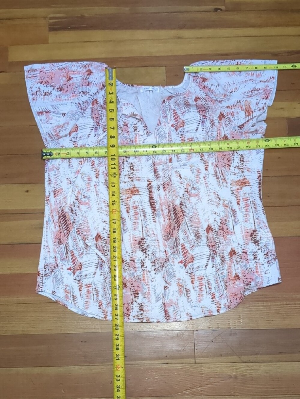 SIMPLE FUN - SIZE XL Flowy Ruffle-Sleeve Blouse - Picture 6 of 14